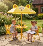 Garden Set LEQ MELISENDA Tigre, tiger, parasol 105 cm, table 50 cm, 2 chairs, children's