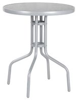 Table LEQ BRENDA, 72x60 cm, glass, for BRENDA set, light grey