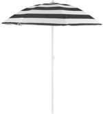 Beach Umbrella DALIA, 180 cm, 32/32 mm, with tilting joint, black-white