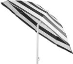 Beach Umbrella DALIA, 180 cm, 32/32 mm, with tilting joint, black-white