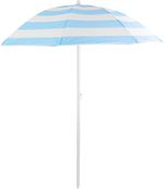 Parasol DALIA 180 cm, 32/32 mm, with tilting joint, turquoise-white, beach