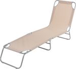 Lounger PANAMA, beige, 188x55x27 cm