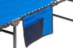 Lounger BOGOTA, blue, with side storage pocket, 188x55x27 cm