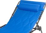 Lounger BOGOTA, blue, with side storage pocket, 188x55x27 cm