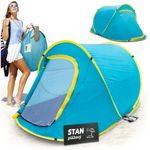 Tent Strend Pro, foldable, beach, blue-yellow, 220x120x95 cm
