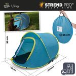 Tent Strend Pro, foldable, beach, blue-yellow, 220x120x95 cm