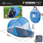 Tent Strend Pro, folding, beach, blue, 190x120x90 cm