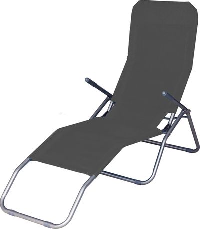 Lounger JAMAICA, dark grey, 140x60x96 cm