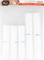 Film MagicHome, for vacuum sealing, set 20x300 cm (3 pcs) + 28x300 cm (2 pcs), for vacuum sealers