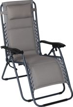 Lounger CAROLINA, grey, adjustable, 160x60x110 cm