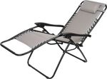 Lounger CAROLINA, grey, adjustable, 66x160x110 cm