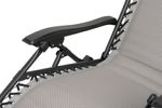 Lounger CAROLINA, grey, adjustable, 66x160x110 cm