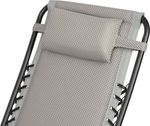 Lounger CAROLINA, grey, adjustable, 66x160x110 cm