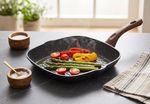 Serpenyő MagicHome Black Marble Line, grill, 28 cm