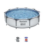 Medence Bestway® Steel Pro MAX 56408, papírszűrős szűrés, szivattyú, 3,05x0,76 m