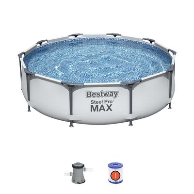 Medence Bestway® Steel Pro MAX 56408, papírszűrős szűrés, szivattyú, 3,05x0,76 m