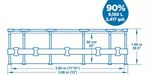 Pool Bestway® Steel Pro MAX 56418, cartridge filtration, ladder, 366x100 cm