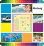Bestway® 62091 készlet, medence és felfújható matracok javításához, 10 db, 65 x 65 mm