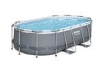 Pool Bestway® Power Steel™ 56620, cartridge filtration, ladder, dispenser, 427x250x100 cm