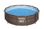Medence Bestway® Steel Pro MAX 56709, rattan mintás, papírszűrős szűrés, létra, 366x100 cm