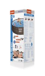 Medence Bestway® Steel Pro MAX 56709, rattan mintás, papírszűrős szűrés, létra, 366x100 cm