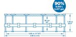 Medence Bestway® Steel Pro MAX 56709, rattan mintás, papírszűrős szűrés, létra, 366x100 cm