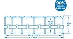 Bazén Bestway® Steel Pro MAX, 56950, kartušová filtrácia,filter, rebrík, plachta, 427x107 cm