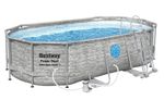Medence Bestway® Power Steel™ Vista Series 56714, papírszűrős szűrés, létra, takaróponyva, adagoló,