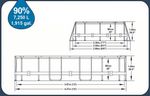 Medence Bestway® Power Steel™ Vista Series 56714, papírszűrős szűrés, létra, takaróponyva, adagoló,
