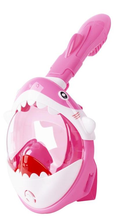 Snorkelező maszk Shark, teljes arcot takaró, gyermekeknek 4+, XS, rózsaszín