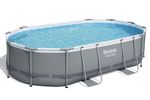 Medence Bestway® Power Steel™ 56448, papírszűrős szűrés, létra, takaróponyva, adagoló, 488x305x107 c