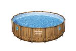 Pool Bestway® Power Steel™ Vista Series 56725, cartridge filtration, ladder, cover, dispenser, 488x1
