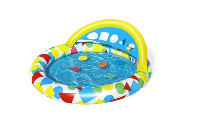 Gyermekmedence Bestway® 52378, Splash & Learn, felfújható, formabedobóval, 120x117x46 cm