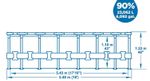 Medence Bestway® Steel Pro MAX 56462, papírszűrős szűrés, létra, takaróponyva, 549x122 cm