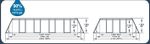 Bestway® Power Steel™ medence, 56466, homokszűrés, létra, adagoló, ponyva, 5,49 x 2,74 x 1,22 m