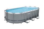 Medence Bestway® Power Steel™ 56710, papírszűrős szűrés, létra, takaróponyva, 549x274x122 cm