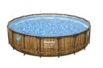 Pool Bestway® Power Steel™ Vista Series 56977, cartridge filtration, ladder, cover, ChemConnect™ dis