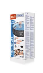 Medence Bestway® Steel Pro MAX 5614Z, papírszűrős szűrés, létra, takaróponyva, 427x107 cm