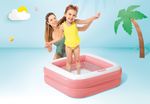 Medence Intex® 57100, Play box, gyermek, felfújható, vegyes színek, 0,86x0,86x0,25 m