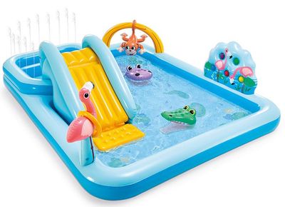 Bazén Intex® 57161, Jungle adventure play center, detský, nafukovacie detské ihrisko, 244x198x71 cm