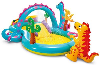 Bazénik Intex® 57135, Dinoland play center, detský, nafukovacie detské ihrisko, 302x229x112 cm