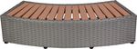 MSpa Step for MSpa® hot tub, for round hot tub, rattan look, grey, 92x30x22 cm
