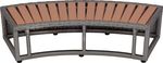 MSpa Step for MSpa® hot tub, for round hot tub, rattan look, grey, 92x30x22 cm
