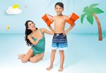 Armbands Intex® 58641EU, Deluxe, children's, inflatable, for water, ages 6-12, 30x15 cm