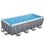 Medence Bestway® Power Steel™ 56670, papírszűrős szűrés, létra, takaróponyva, 488x244x122 cm