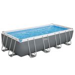Medence Bestway® Power Steel™ 56466, homokszűrős szűrés, létra, takaróponyva, 549x274x122 cm