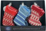 Decoration MagicHome Christmas, sock, red, blue, Christmas motif, Sellbox 30 pcs