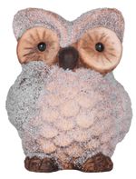 Figure MagicHome Christmas, Owl, terracotta, 9x8x9.5 cm