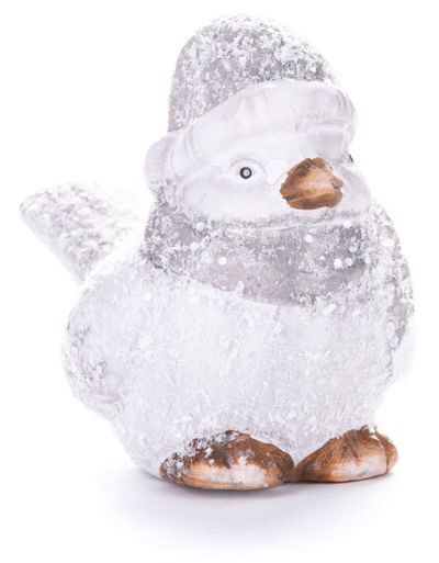 Decoration Xecco 162086, Titmouse with cap, terracotta, 8.5 cm