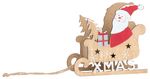 Decoration MagicHome Christmas Woodeco, Santa in a Sleigh, 19x15 cm